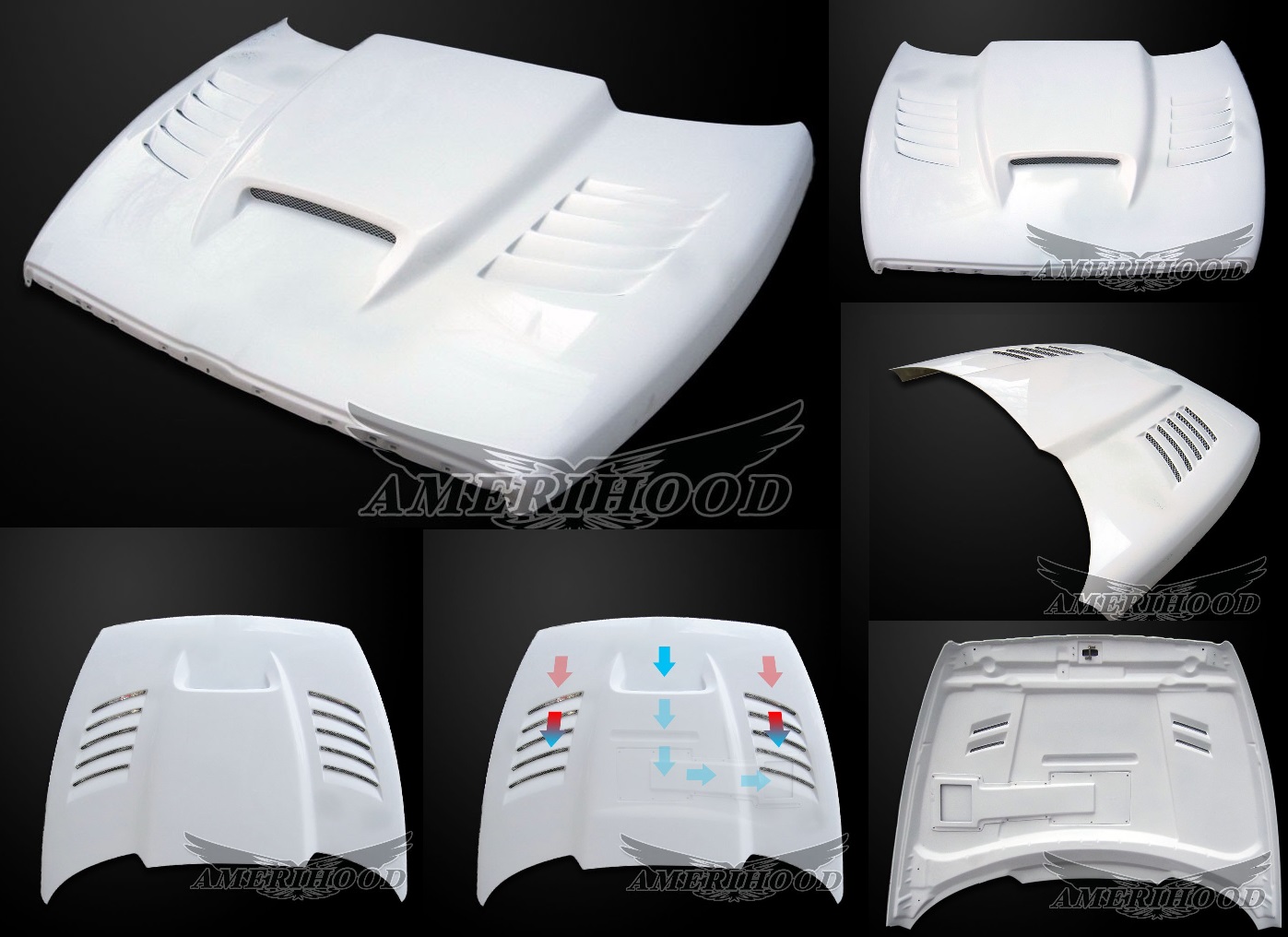 Amerihood SSK Style Hood 94-02 Dodge Ram 3500